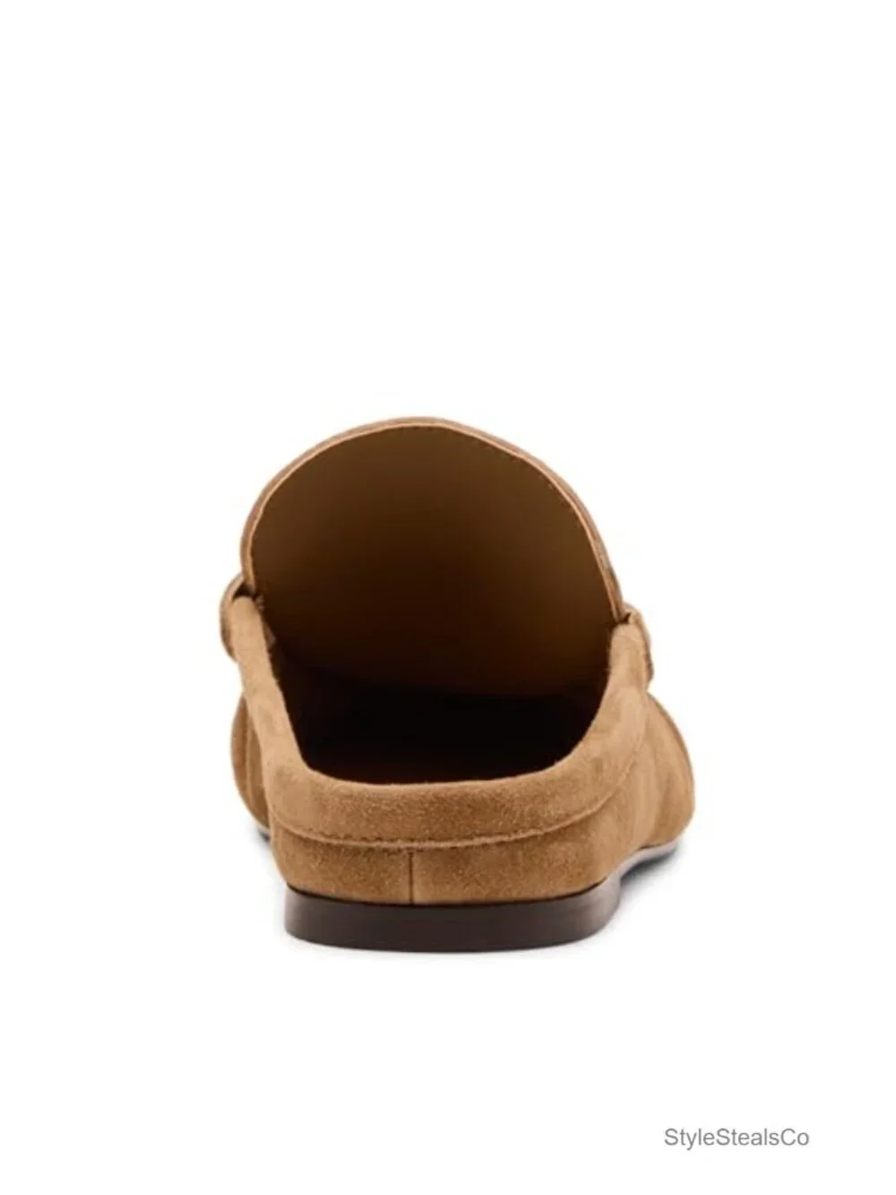 Suede Loafers - Round Toe Slip-Ons with 1-Inch Heel